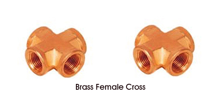 Brass Female Cross