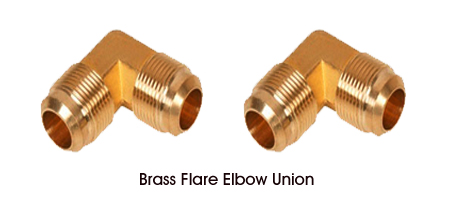 Brass Flare Elbow Union