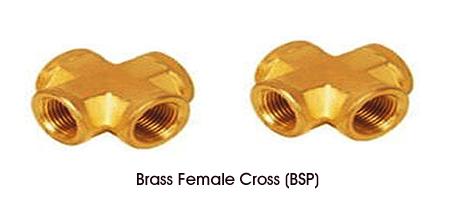 Brass Female Cross BSP