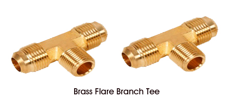 Brass Flare Branch Tee
