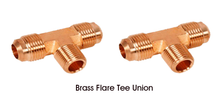 Brass Flare Tee Union