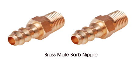 Brass Male Barb Nipple